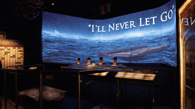 Image of the New Multimillion Dollar Movie Exhibit at the Titanic Museum Attraction in Pigeon Forge, TN.
