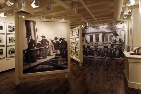 interior of Titanic exhibit